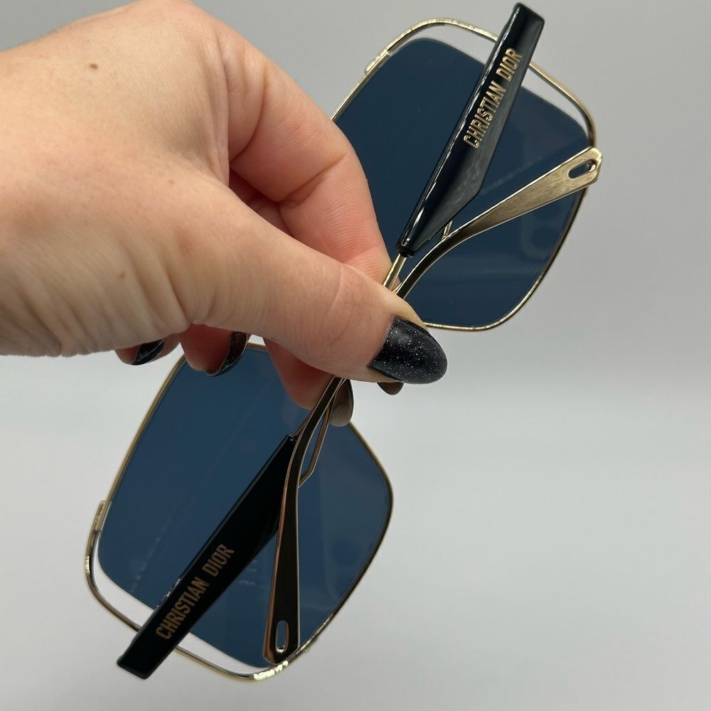 NEW Dior Sunglasses Archidior S1U Shiny Gold Blue Women - Picture 12 of 13